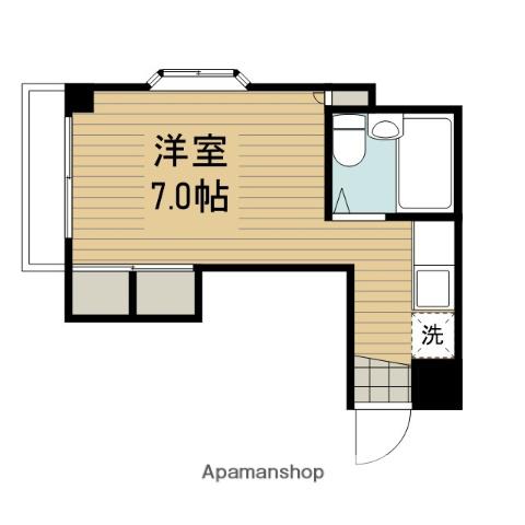 グランデュール髙橋(ワンルーム/3階)の間取り写真