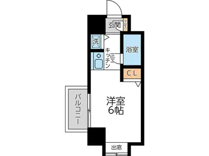 ユーコート新丸子(ワンルーム/6階)の間取り写真