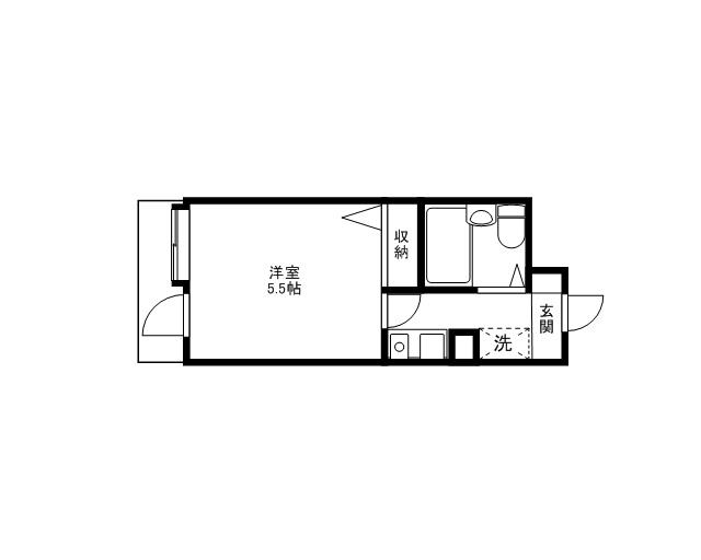 ダイアパレスステーションプラザ武蔵新城(1K/4階)の間取り写真