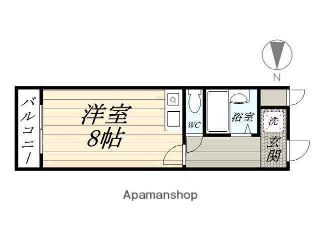 ポンデロッサ鶴見Ⅱ(ワンルーム/1階)の間取り写真