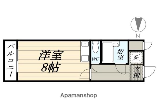 ポンデロッサ鶴見Ⅱ(ワンルーム/2階)の間取り写真