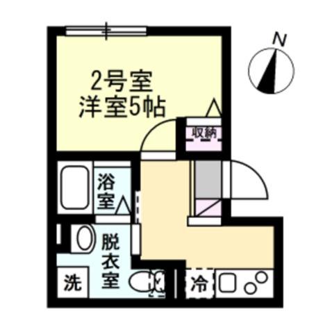 ベイルーム小田栄2(1K/1階)の間取り写真