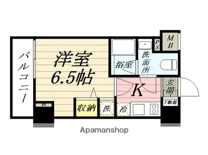 LOG横浜鶴見(1K/4階)の間取り写真