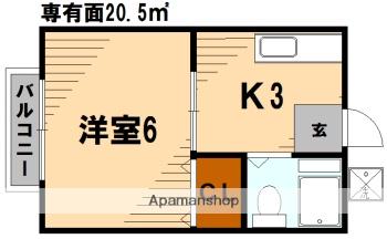 サンライズ東寺尾3(1K/1階)の間取り写真