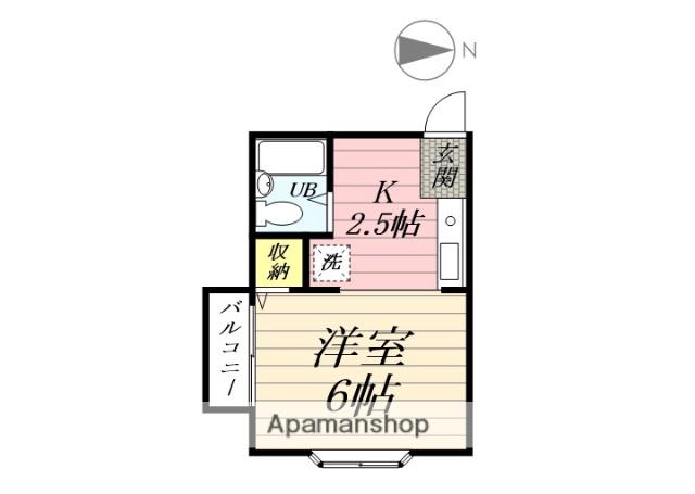 キャピタルハイム(ワンルーム/1階)の間取り写真