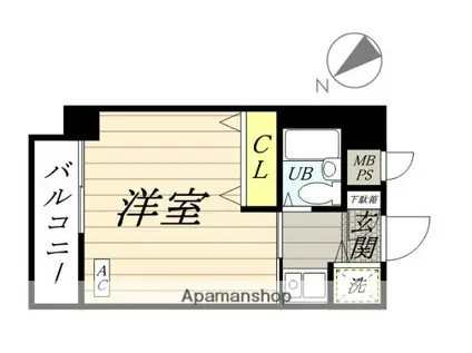 ネオマイム鶴見フルレゾン(ワンルーム/8階)の間取り写真