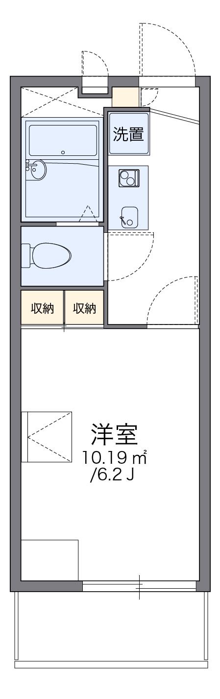 レオパレスベルツリーⅠ(1K/1階)の間取り写真