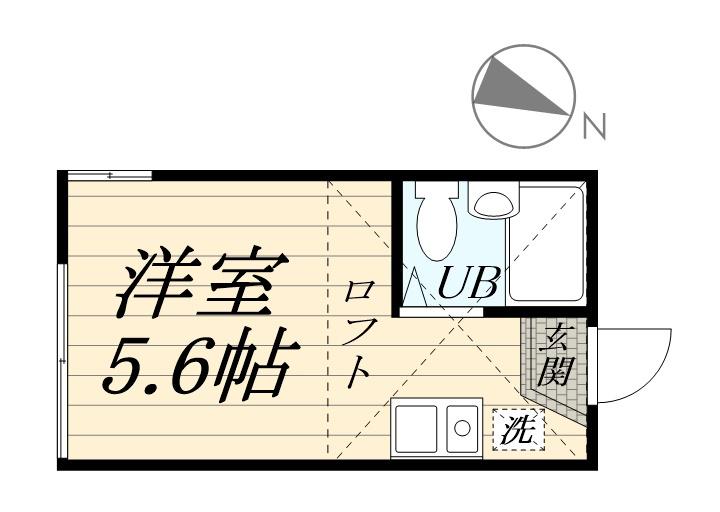 ネオステージ下末吉壱番館(ワンルーム/2階)の間取り写真