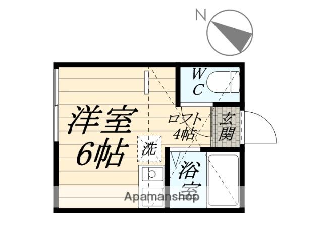 ユナイト鶴見ジョアン・ピント(ワンルーム/2階)の間取り写真