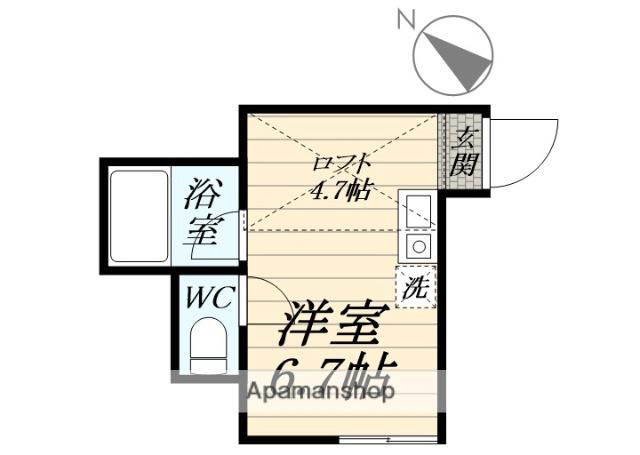 ユナイト生麦ピンクパンサー(ワンルーム/1階)の間取り写真