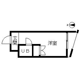 TOP・藤沢第2(ワンルーム/1階)の間取り写真