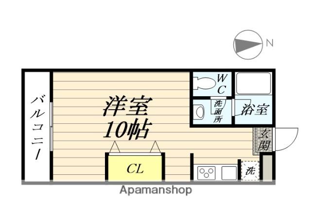 鎌倉女子大隣マスカットハウス(ワンルーム/3階)の間取り写真