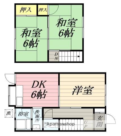 城宿ハウス(3DK)の間取り写真