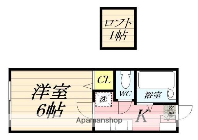 ディアコート戸塚Ⅱ(ワンルーム/2階)の間取り写真