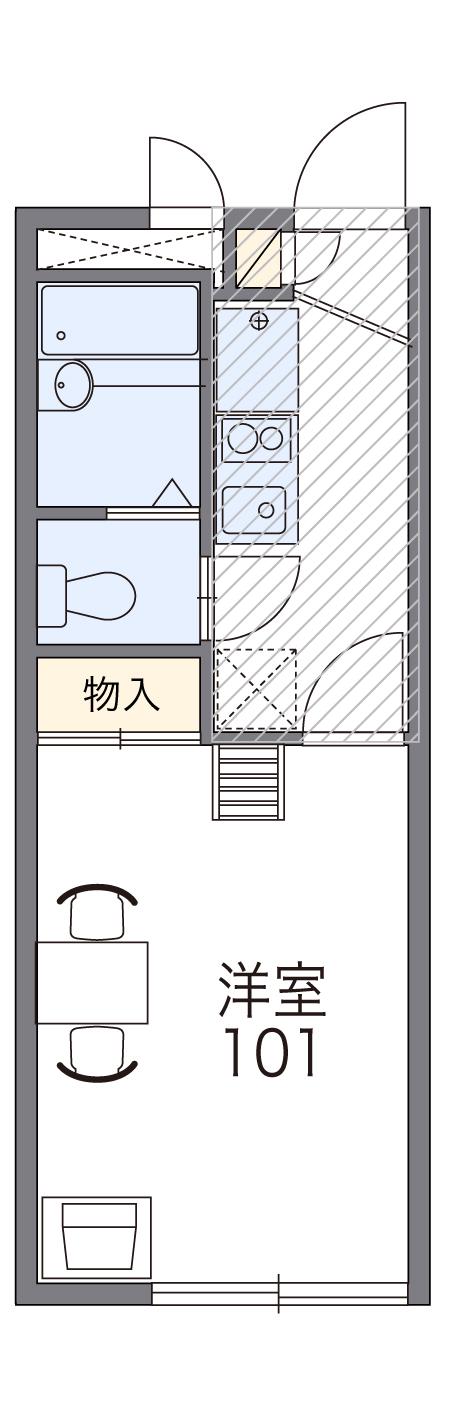 レオパレス笠間 1階階 間取り