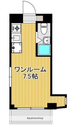 ボーテ日吉シェモア(ワンルーム/4階)の間取り写真