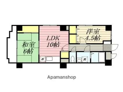 MAISON DE 山田(2LDK/4階)の間取り写真