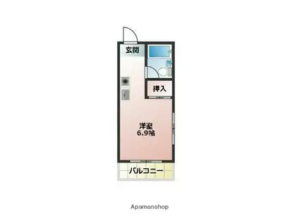 舞岡町アパート(ワンルーム/2階)の間取り写真