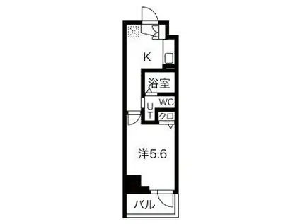 LEXE横濱阪東橋II(1K/6階)の間取り写真