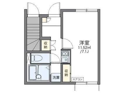 レオネクストミツワ(1K/1階)の間取り写真