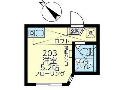 ユナイト井土ヶ谷トニー・ペレス(ワンルーム/2階)の間取り写真