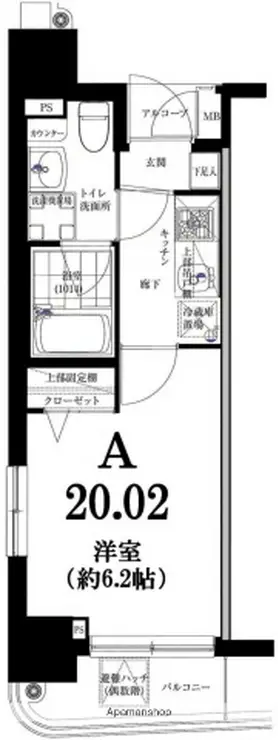 グリフィン横浜・桜木町七番館 2階階 間取り