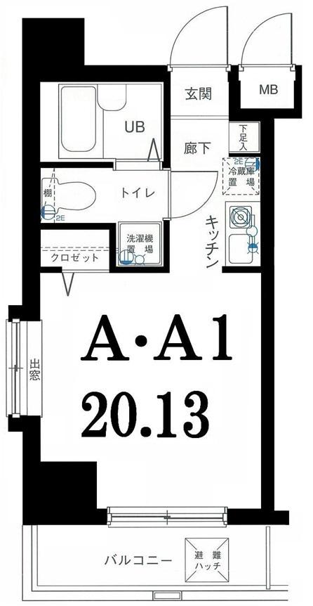 グリフィン横浜・コアシティ 6階階 間取り