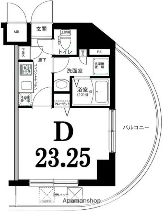 グリフィン横浜・フィオーレ 4階階 間取り