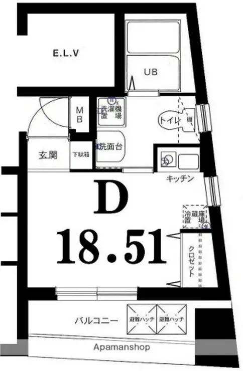 グリフィン横浜・ファーストステージ 9階階 間取り