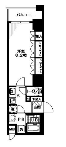 日神デュオステージ馬車道(1K/11階)の間取り写真