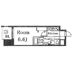 レジディア蒲田Ⅱ(1K/9階)の間取り写真