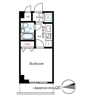 ルーブル大森Ⅱ(1K/7階)の間取り写真