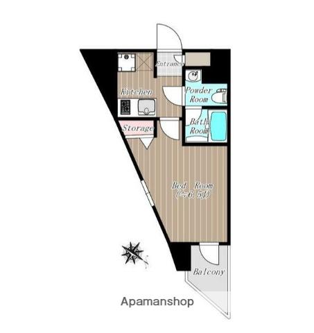 コンシェリア蒲田(1K/8階)の間取り写真