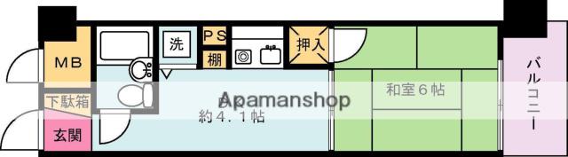 ライオンズマンション川崎大師第2(1DK/4階)の間取り写真