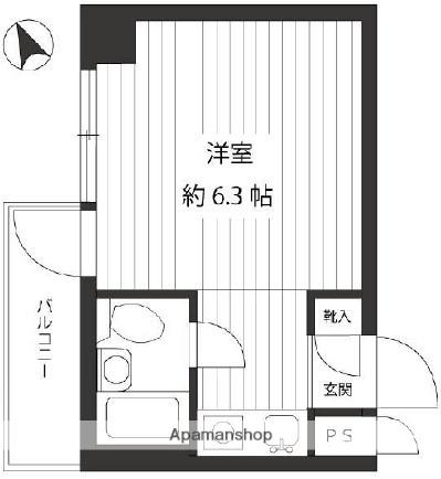 ベルヴュ日吉(ワンルーム/2階)の間取り写真