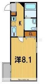 BCASA YOKOHAMA MINAMI(1K/1階)の間取り写真