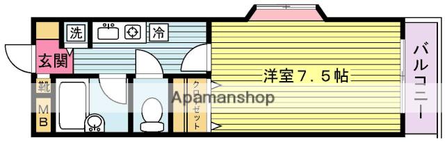 サンハイツ(1K/2階)の間取り写真