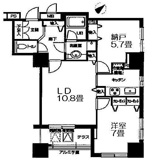 ドゥーエ横浜駅前 13階階 間取り