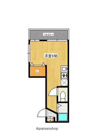 ステラ東門前(1K/4階)の間取り写真