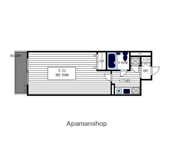 アドリーム横浜初音(1K/5階)の間取り写真