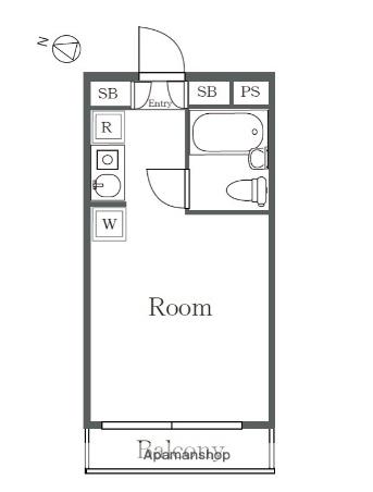 レジデンス五月女(ワンルーム/4階)の間取り写真