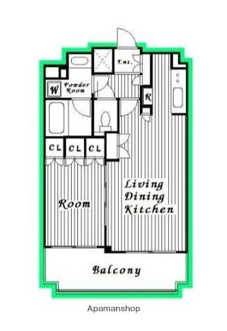 スペーシア川崎Ⅲ(1LDK/9階)の間取り写真