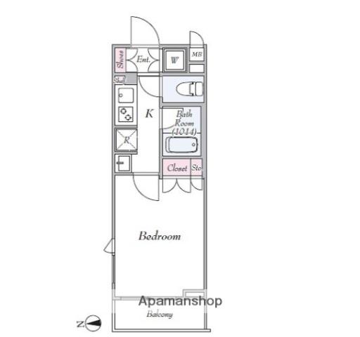 ルーブル東蒲田六番館(1K/4階)の間取り写真