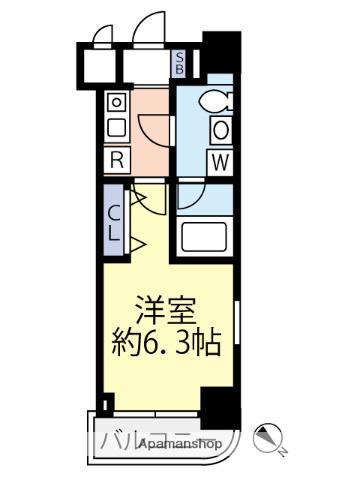 グリフィン横浜・桜木町駅前(1K/2階)の間取り写真