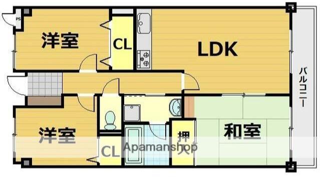リエス蟹ヶ谷(3LDK/5階)の間取り写真