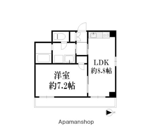 パストラル野毛マリヤ(1LDK/4階)の間取り写真