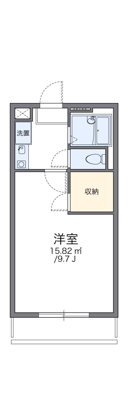 レオパレスラーク(1K/2階)の間取り写真