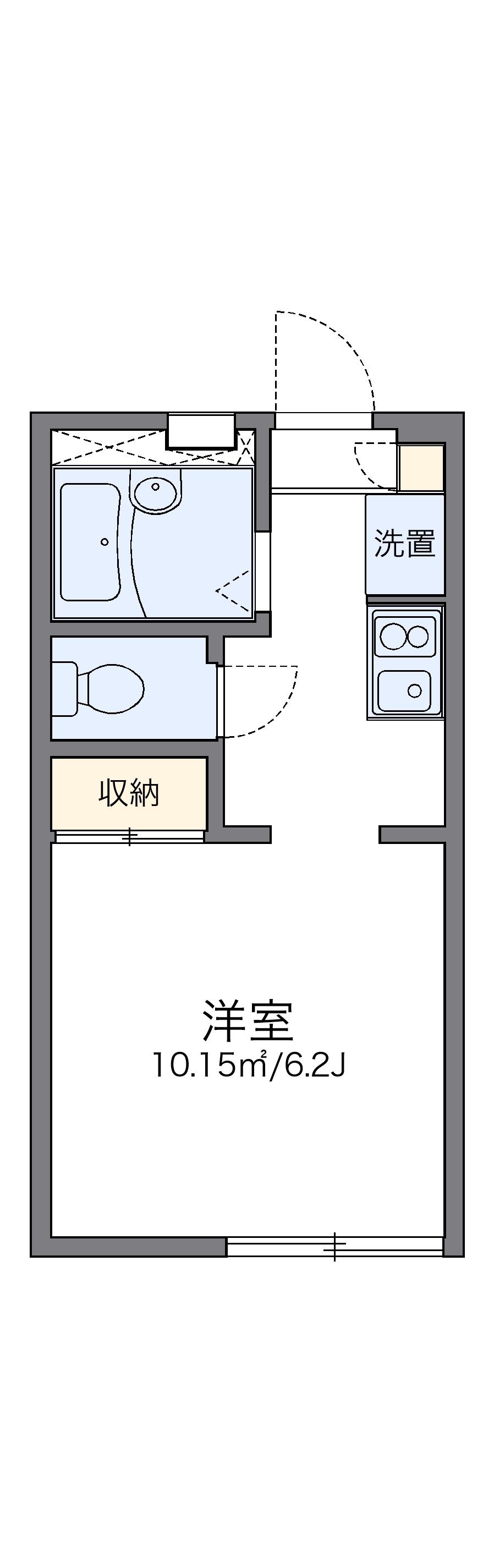 レオパレスサーンハウス(1K/2階)の間取り写真
