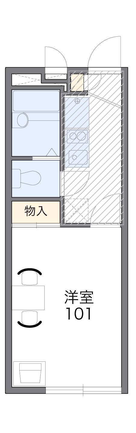 レオパレスエポカ3(1K/2階)の間取り写真