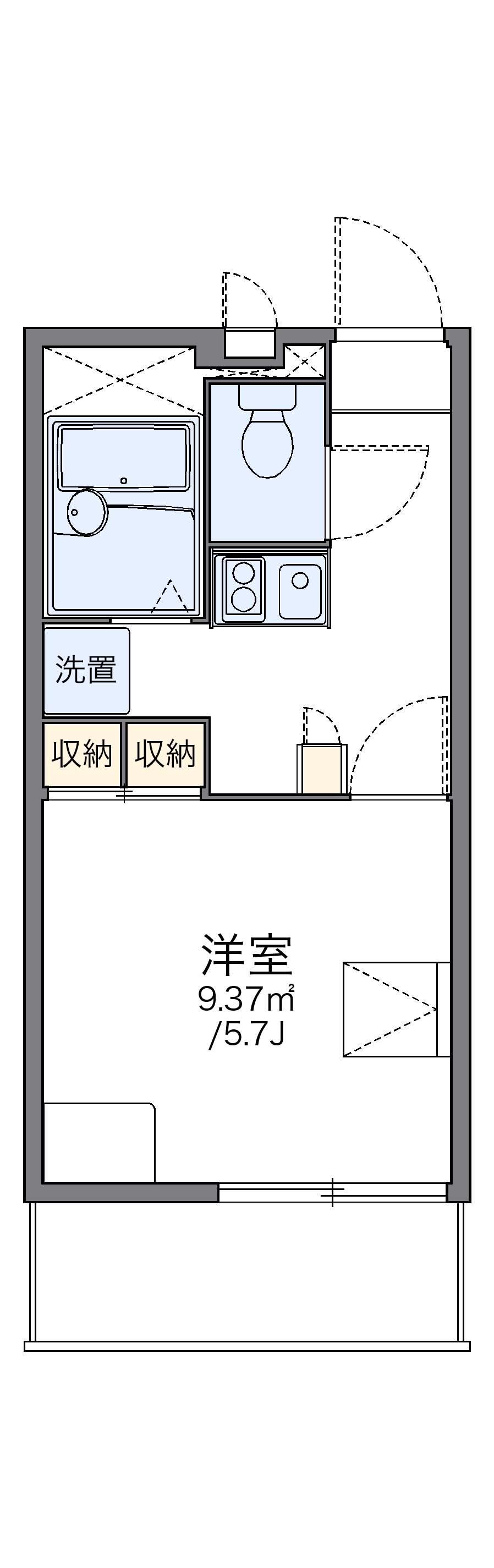 レオパレスECHO(1K/2階)の間取り写真